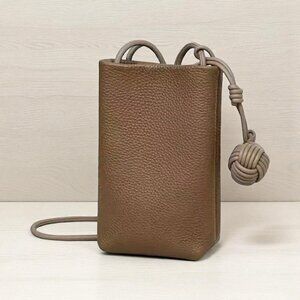 New! Tan Brown Faux Soft PU Leather Mini Crossbody Phone Coin Purse Bag